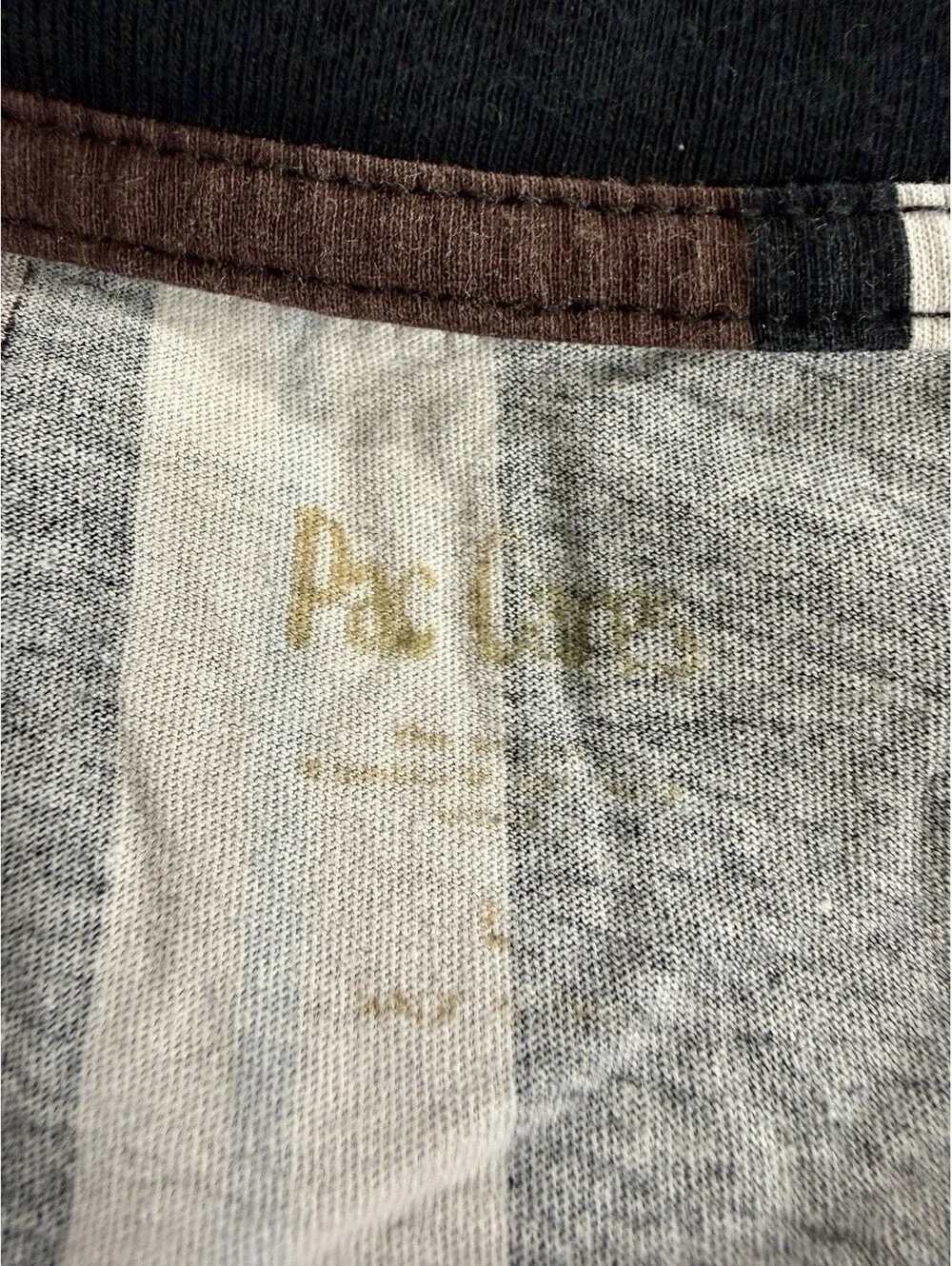 Pac Sun Striped T-Shirt Men’s Multicolor Cotton Size L FREE SHIPPING